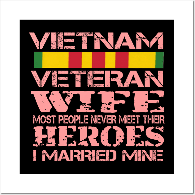 Distressed Vietnam War Veteran Wife Supporter Wall Art by F&L Design Co.